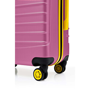 2'li Valiz Seti Büyük Boy - Kabin Boy Pembe 1168