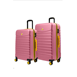 2'li Valiz Seti Büyük Boy - Orta Boy Pembe 1168