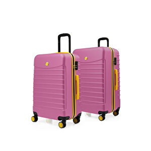 2'li Valiz Seti Büyük Boy - Orta Boy Pembe 1168