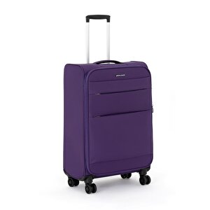 Pierre Cardin Ultra Light Hafif Lüx Kumaş Orta Boy Valiz Mor 04pc4200