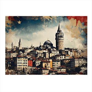 Galata Kulesi Modern Mdf Tablo 35cm X50cm 35x50 cm