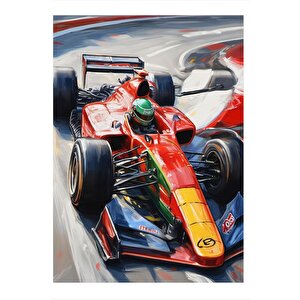Formula 1 Aracı Tasarım Ahşap Tablo 25cmx 35cm 25x35 cm