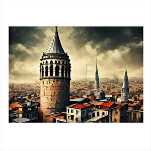 Galata Kulesi Mdf Tablo 35cm X50cm 35x50 cm