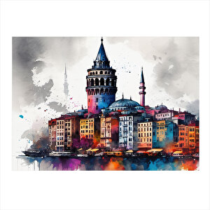 Galata Kulesi Model Mdf Tablo 25cmx 35cm 25x35 cm