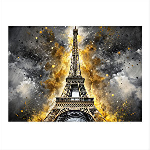 Paris Eyfel Kulesi Tasarım Mdf Tablo 50cmx 70cm 50x70 cm
