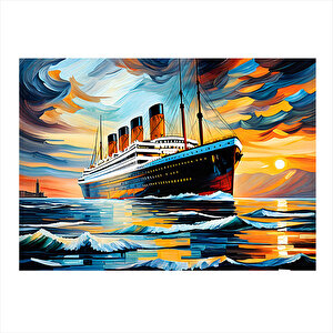 Titanic Hediyelik Ahşap Tablo 35cm X50cm 35x50 cm