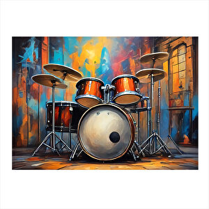 Davul Bateri Hediyelik Mdf Tablo 35cm X50cm 35x50 cm