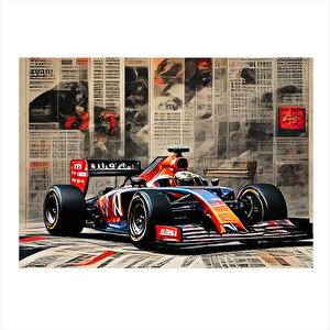 Formula 1 Desenli Mdf Tablo 35cm X50cm 35x50 cm