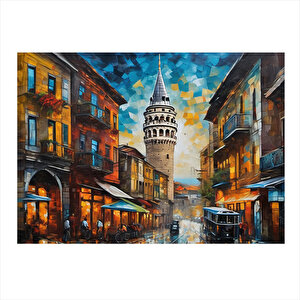 Galata Kulesi Mdf Tablo 25cmx 35cm 25x35 cm