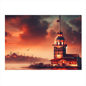 Kız Kulesi Mdf Tablo 35cm X50cm 35x50 cm