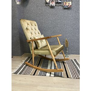 Trend Naturel Bal Köpüğü Kapitoneli Sallanan Sandalye Dinlenme Emzirme Baba Tv Okuma Koltuğu Berjer