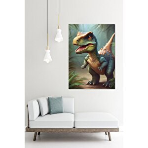 Sevimli Dinozor Art Mdf Poster 70cmx 100cm 70x100 cm