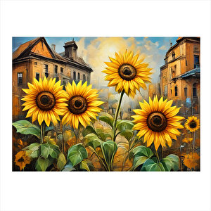Ay Çiçeği Art Mdf Poster 35cm X50cm 35x50 cm