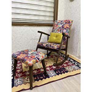 Trend Ceviz Retro Sallanan Sandalye Dinlenme Emzirme Baba Tv Okuma Koltuğu Berjer