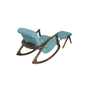 Ekol Ceviz Mavi Sallanan Sandalye Modern Dinlenme Emzirme Baba Tv Okuma Koltuğu Berjer