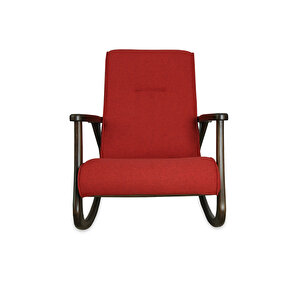 Ekol Ceviz Kırmızı Sallanan Sandalye Modern Dinlenme Emzirme Baba Tv Okuma Koltuğu Berjer