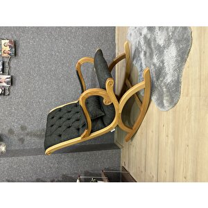 Rustik Naturel Yeşil Sallanan Sandalye Dinlenme Emzirme Baba Tv Okuma Uzanma Koltuğu Berjer