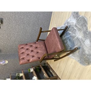 Trend Ceviz Nubuk Bordo Kapitoneli Sallanan Sandalye Dinlenme Emzirme Baba Tv Okuma Koltuğu Berjer Bordo