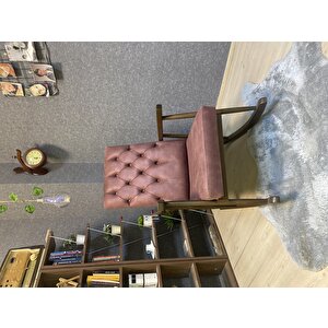 Trend Ceviz Nubuk Bordo Kapitoneli Sallanan Sandalye Dinlenme Emzirme Baba Tv Okuma Koltuğu Berjer Bordo
