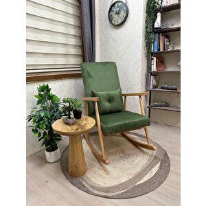 Trend Naturel Beta Yeşil Sallanan Sandalye Dinlenme Emzirme Baba Tv Okuma Koltuğu Berjer