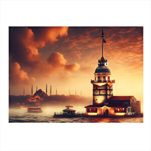 Kız Kulesi Art Mdf Tablo 35cm X50cm 35x50 cm