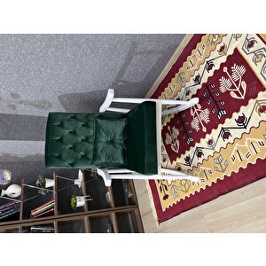 Trend Lake Zümrüt Yeşil Kapitoneli Sallanan Sandalye Dinlenme Emzirme Baba Tv Okuma Koltuğu Berjer Yeşil