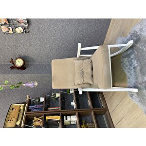 Trend Lake Bej Sallanan Sandalye Dinlenme Emzirme Baba Tv Okuma Koltuğu Berjer