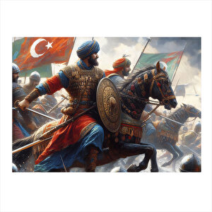 Osmanlı Ordusu Hediyelik Ahşap Tablo 35cm X50cm 35x50 cm