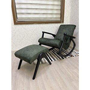 Ekol Siyah Yeşil Sallanan Sandalye Dinlenme Emzirme Baba Tv Okuma Uzanma Koltuğu Berjer Yeşil