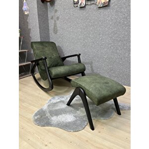 Ekol Siyah Yeşil Sallanan Sandalye Dinlenme Emzirme Baba Tv Okuma Uzanma Koltuğu Berjer Yeşil