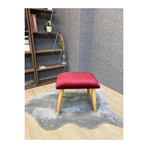 Asedia Trend Naturel Bordo Ahşap Ayak Uzatma Pufu Makyaj Koltuğu Bench Tabure