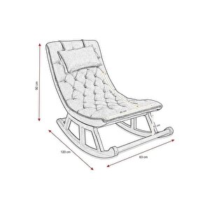 Asedia Miskin Lake Sofa Gri Sallanan Sandalye Dinlenme Emzirme Baba Tv Okuma Uzanma Koltuğu Berjer