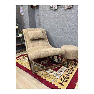 Asedia Miskin Ceviz Teddy Kahve Sallanan Sandalye Dinlenme Emzirme Baba Tv Okuma Uzanma Koltuğu Berjer