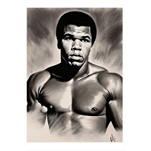 Boksör Muhammed Ali Tasarım Mdf Tablo 25cmx 35cm 25x35 cm