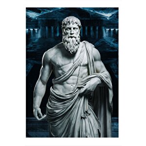 Zeus Heykeli Model Mdf Tablo 50cmx 70cm 50x70 cm