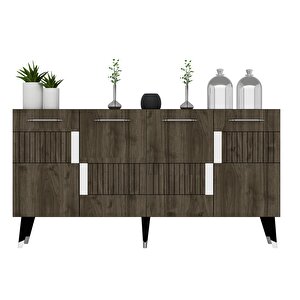 Modda Konsol 4 Kapakli Ceviz-Gümüş