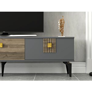 Lunna 180 cm Tv Üni̇tesi̇ Takimi Antrasit-Ceviz