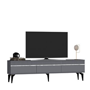 Defne 180 Cm Tv Sehpasi (alt Modül) Antrasit-Gümüş