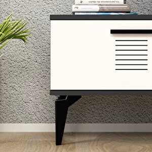 Assi̇mo Tv Sehpasi (alt Modül) Antrasit-Beyaz