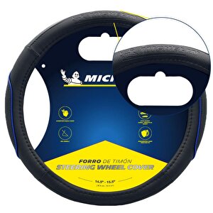 Michelin Mc1003naz Premium Suni Deri Direksiyon Kılıfı Mavi̇