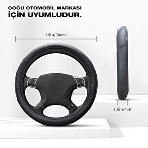 Michelin Mc1003nr Premium Suni Deri Direksiyon Kılıfı Kirmizi