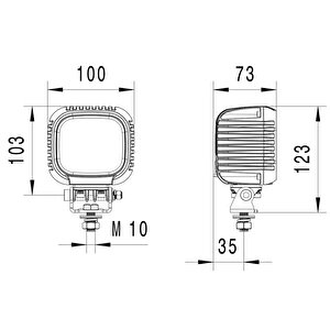 Hella Off-road Led Lamba 12v-24v-48v Valuefit Amber S3000 Long Range 1ga357109-012