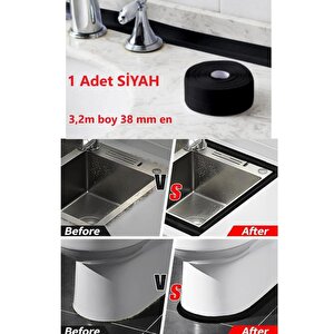 Siyah Su Sızdırmaz Geçirmez Bant Lavabo Küvet Duş Kenar Bandı