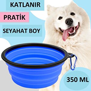 Evcil Hayvan Mama Kabı Su Kabı Kedi Köpek İçin Katlanabilir Kap