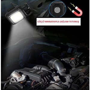 Led Lamba Mini 30 Ledli Mıknatıslı Şarjlı Askılı Anahtarlık Kamp Çadır Lambası Fener