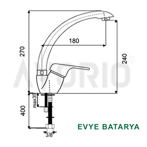 Madrid 3'lü Siyah Batarya Seti