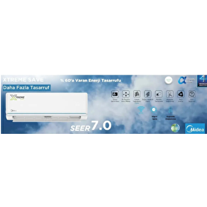 2024 Model A+++ Wifi Midea Xtreme Save Duvar Tipi 9.000 Btu İnv. Klima