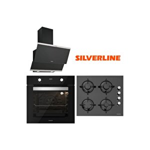 Silverline Siyah Cam Ankastre Set Bo6502b01 - Cs5349b01 - 3420 Classy