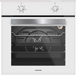 Silverline 3481 Flam - Cs5349w01 - Bo65e1w01 Beyaz Cam Ankastre Set