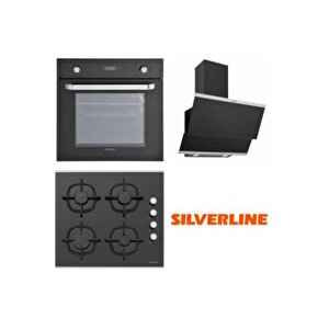 Silverline Siyah Cam Ankastre Set Bo6024b01- Cs5343b01-3420 Classy